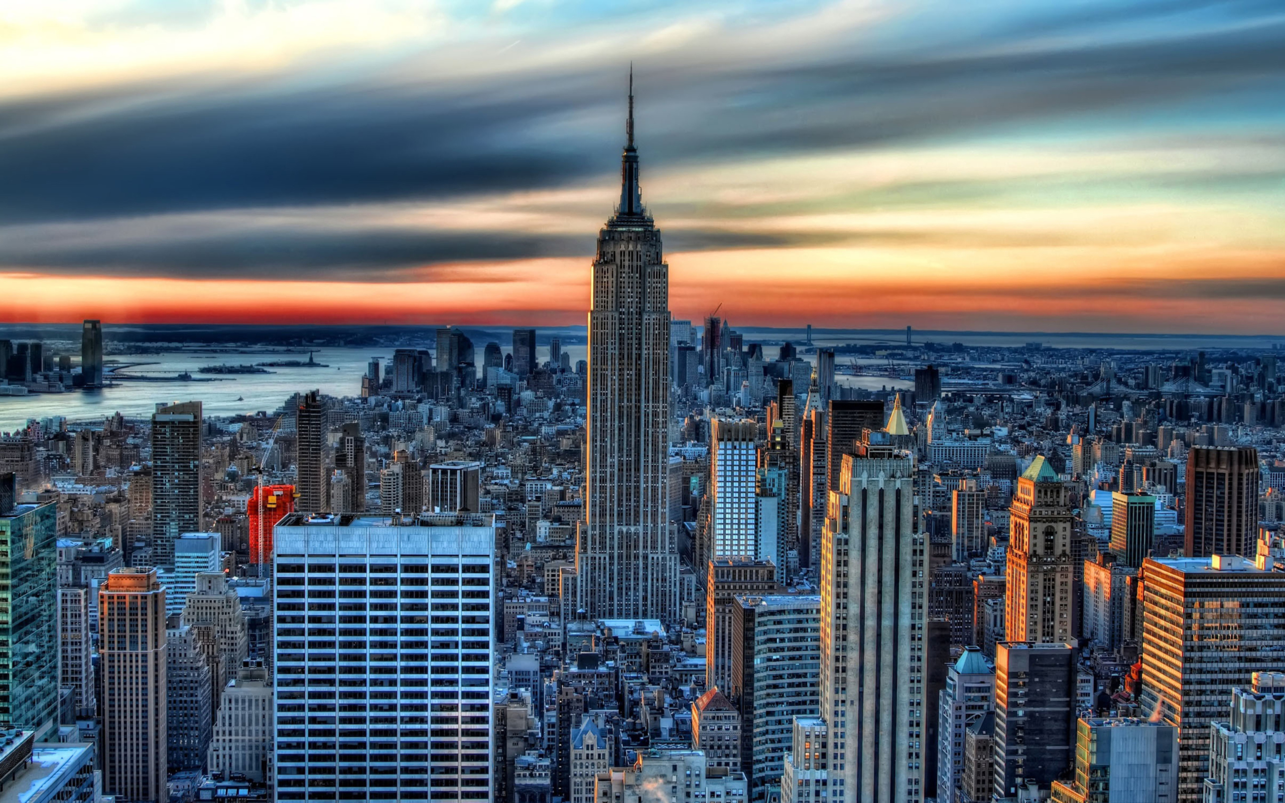 Das Sunset In New York City Wallpaper 2560x1600
