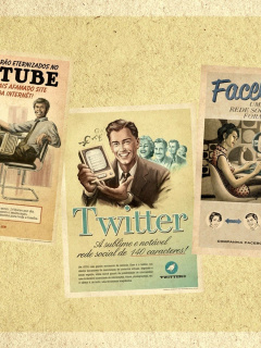 Sfondi Social Networks Advertising: Skype, Twitter, Youtube 240x320