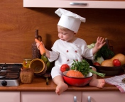 Fondo de pantalla Baby Chef 176x144