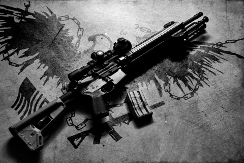Fondo de pantalla AR15 Rifle 480x320