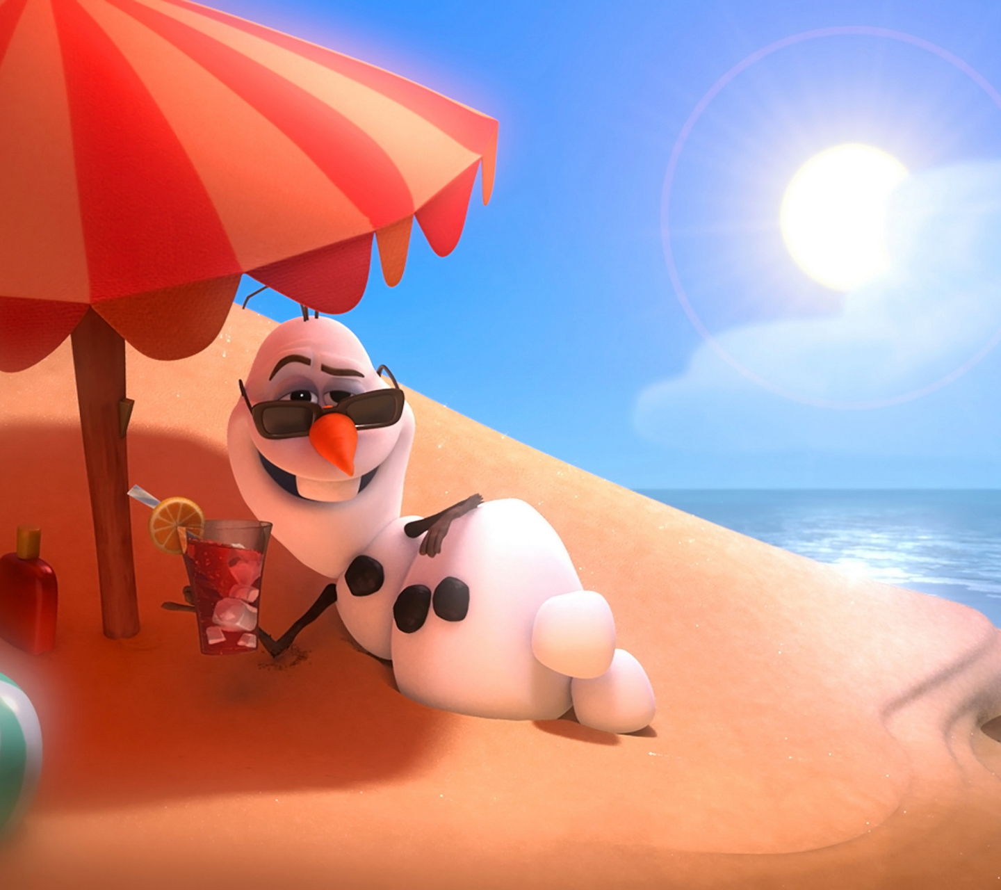 Screenshot №1 pro téma Olaf from Frozen Cartoon 1440x1280