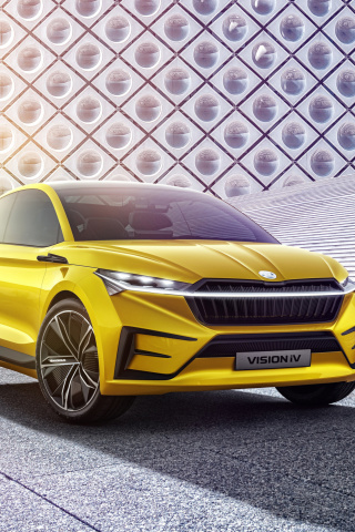 2019 Skoda Vision iV wallpaper 320x480