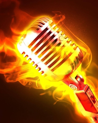Kostenloses Microphone in Fire Wallpaper für Nokia Asha 308
