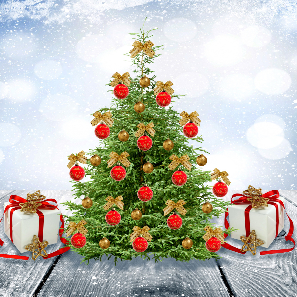 Screenshot №1 pro téma New Year Tree with Snow 1024x1024