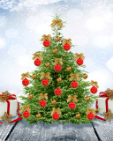 Screenshot №1 pro téma New Year Tree with Snow 128x160