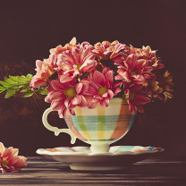Screenshot №1 pro téma Chrysanthemums in ingenious vase 208x208