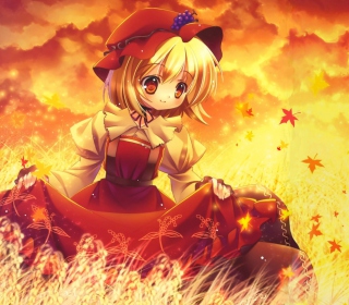 Autumn Anime Girl sfondi gratuiti per iPad 2