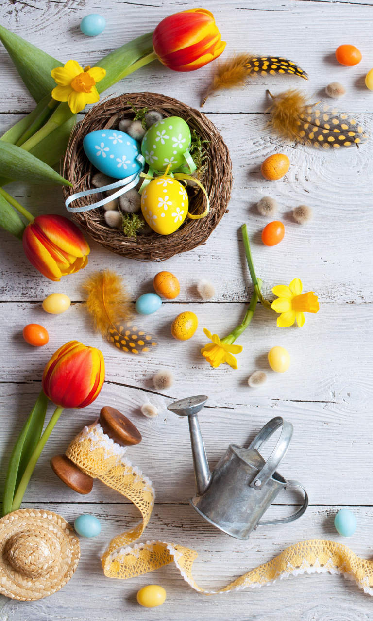 Das Easter Still Life Wallpaper 768x1280