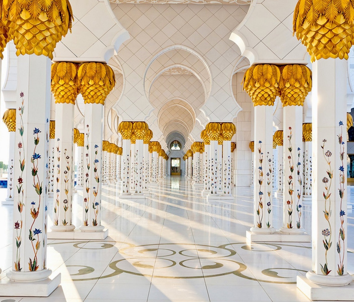 Обои Sheikh Zayed Grand Mosque Abu Dhabi 1200x1024