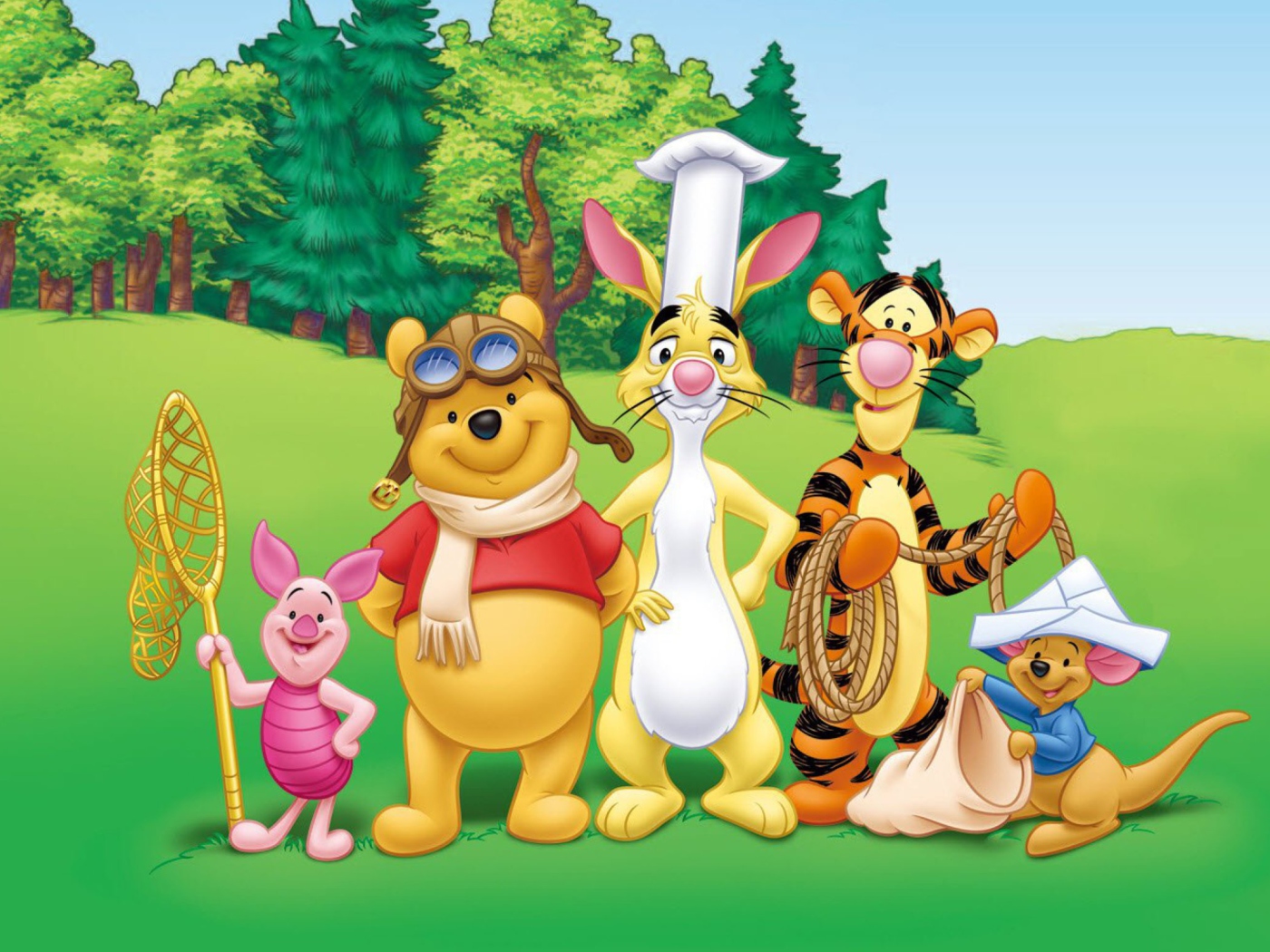 Pooh and Friends wallpaper 1400x1050
