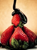 Fondo de pantalla Strawberries with chocolate 132x176