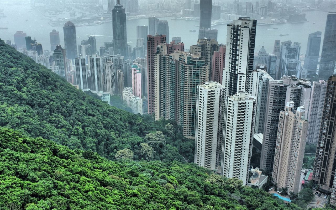 Das Hong Kong Hills Wallpaper 1280x800