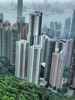 Das Hong Kong Hills Wallpaper 240x320