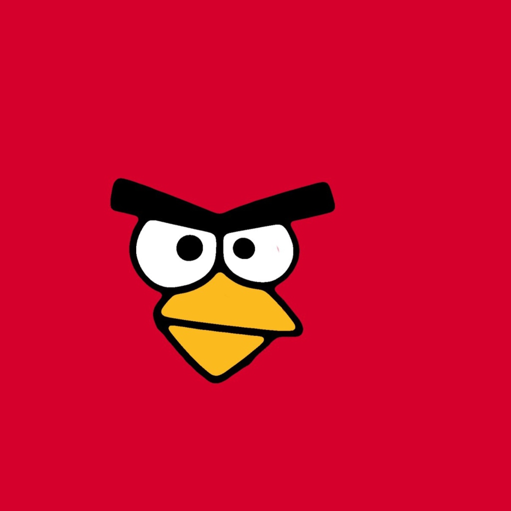 Обои Red Angry Bird 1024x1024