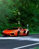 Screenshot №1 pro téma Orange Lamborghini Aventador Lp700-4 128x160