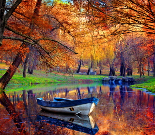 September Autumn River - Obrázkek zdarma pro 208x208