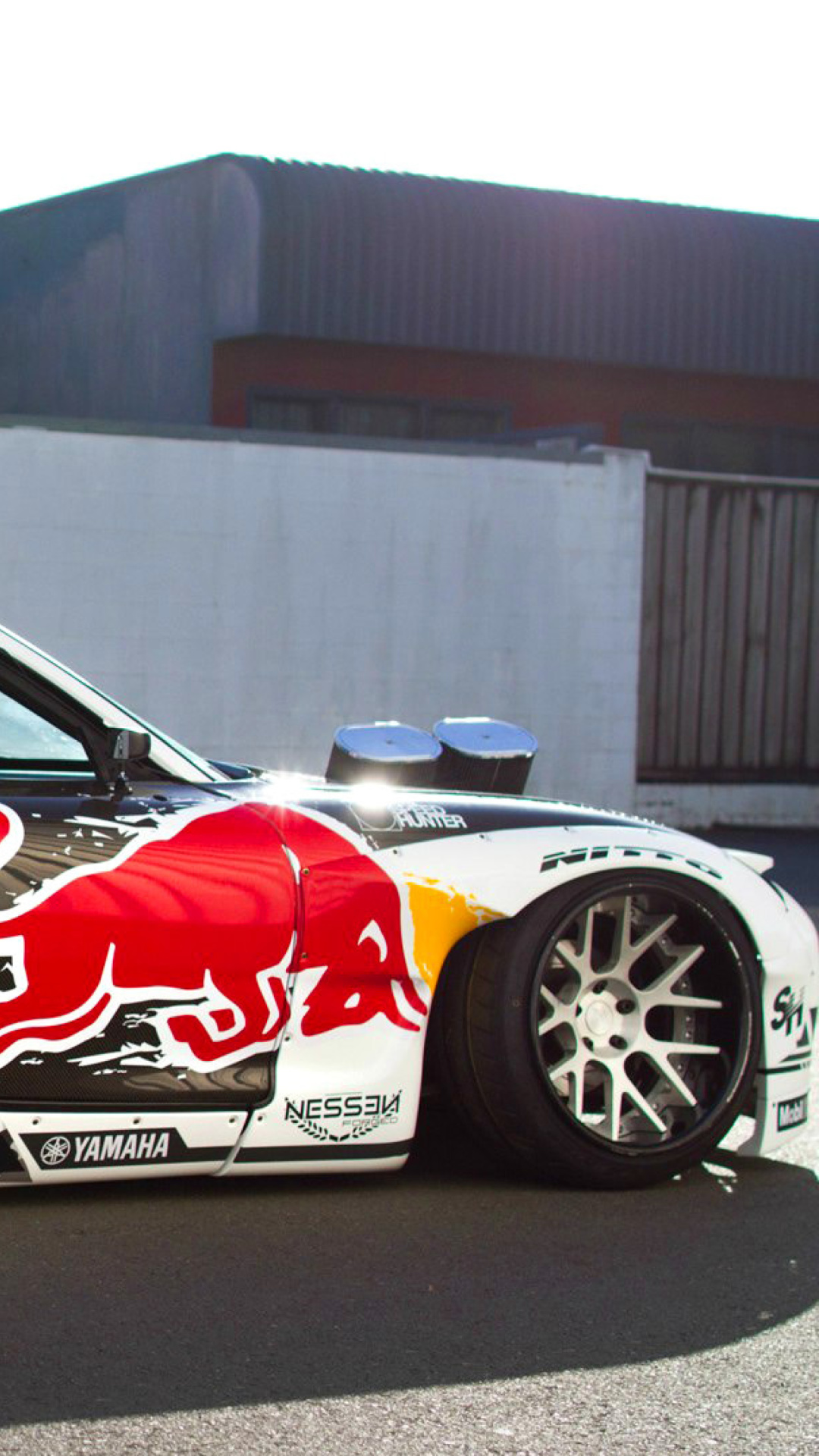 Das Mad Mike RedBull RX7 Drifting Wallpaper 1080x1920