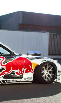 Mad Mike RedBull RX7 Drifting wallpaper 240x400