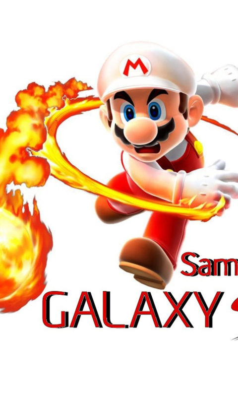 Das Mario Fire Game Wallpaper 480x800