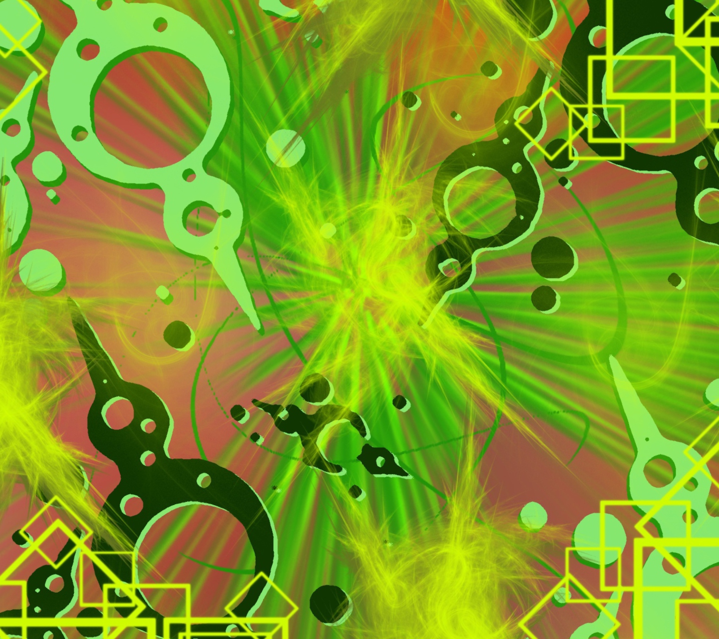 Abstract Green screenshot #1 1440x1280
