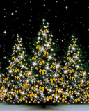 Christmas Trees in Light wallpaper 128x160