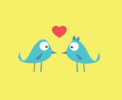 Обои Birds In Love 176x144