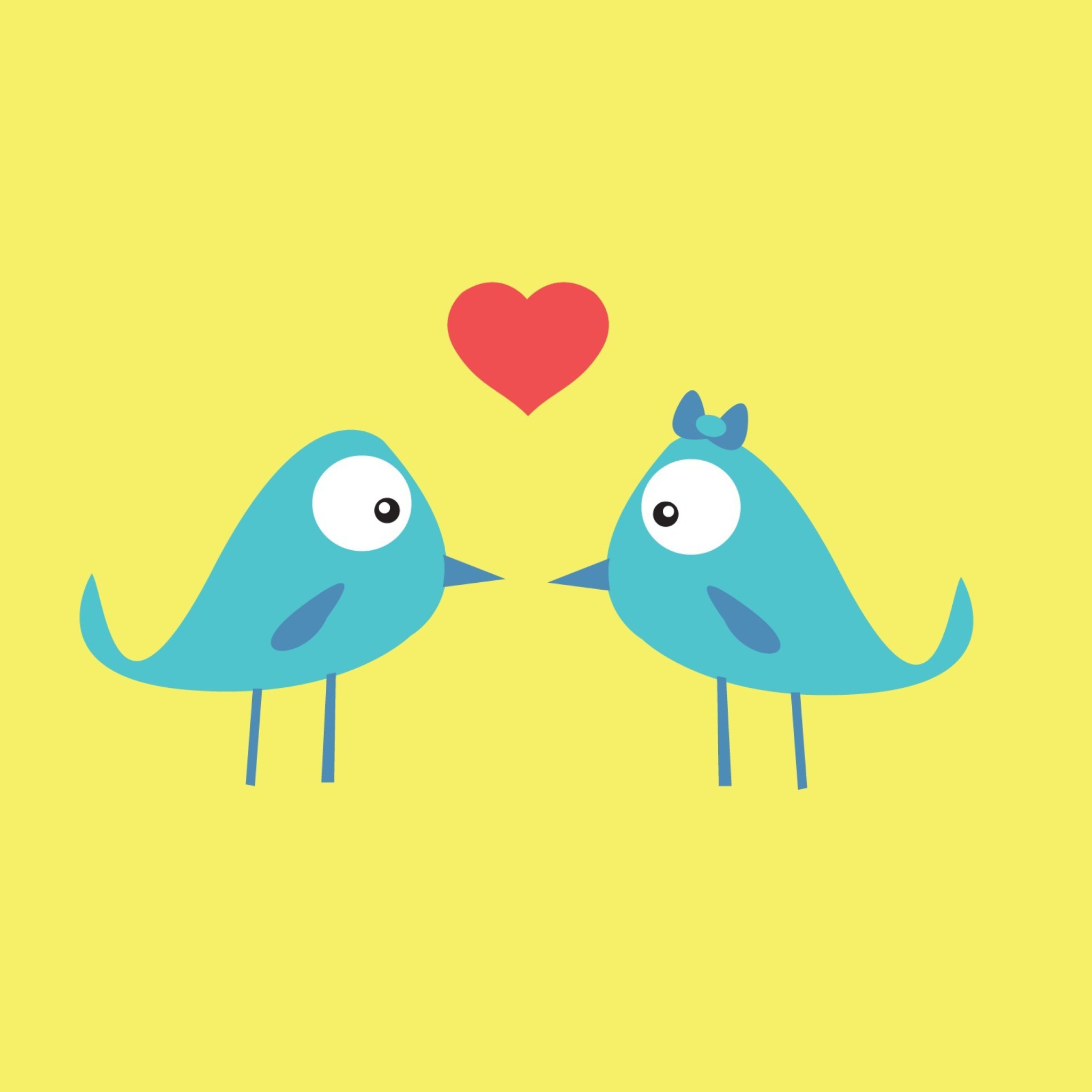 Das Birds In Love Wallpaper 2048x2048