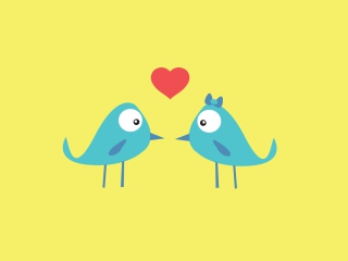 Screenshot №1 pro téma Birds In Love 320x240