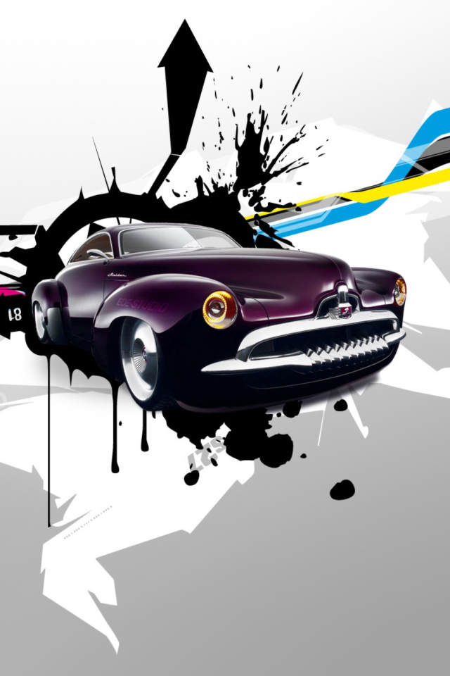Abstract Car wallpaper 640x960