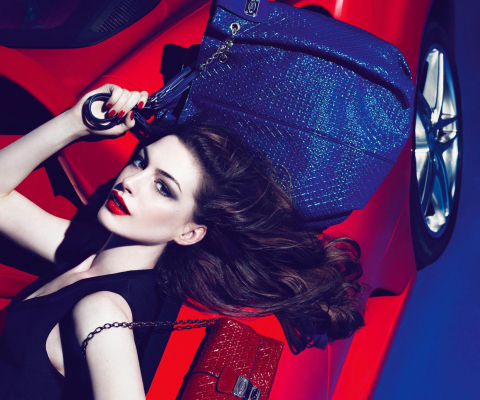 Обои Anne Hathaway For Tods 480x400
