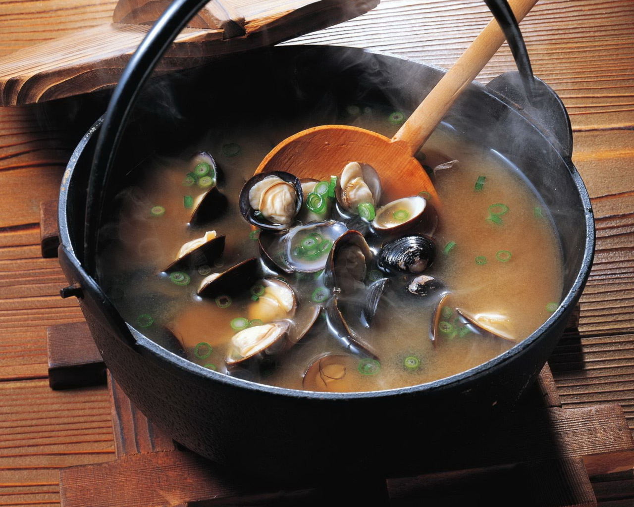 Fondo de pantalla Mussels Soup 1280x1024