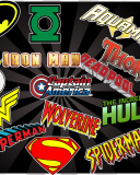 Fondo de pantalla Superhero Logos 128x160