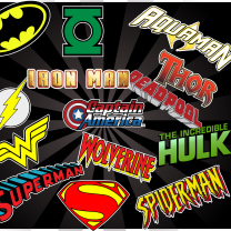 Fondo de pantalla Superhero Logos 208x208