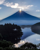 Screenshot №1 pro téma Japan, Volcano Fuji 128x160