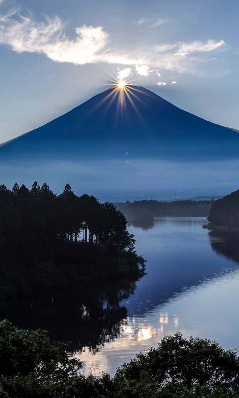 Sfondi Japan, Volcano Fuji 480x800