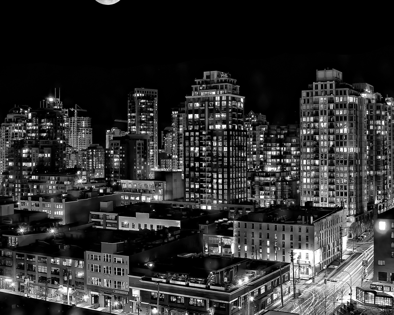 Night Canadian City wallpaper 1280x1024