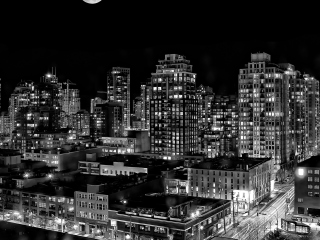 Night Canadian City wallpaper 320x240