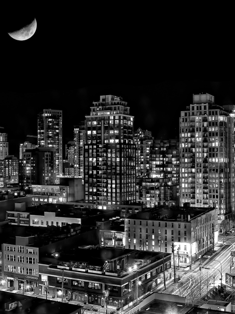 Sfondi Night Canadian City 480x640