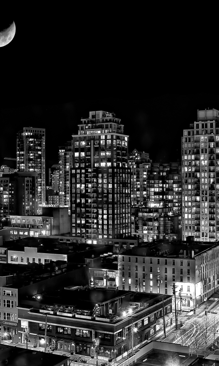 Fondo de pantalla Night Canadian City 768x1280