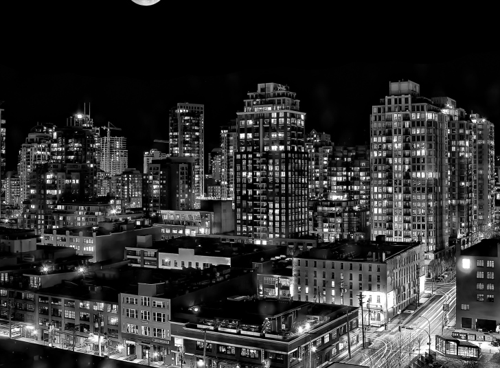 Night Canadian City wallpaper