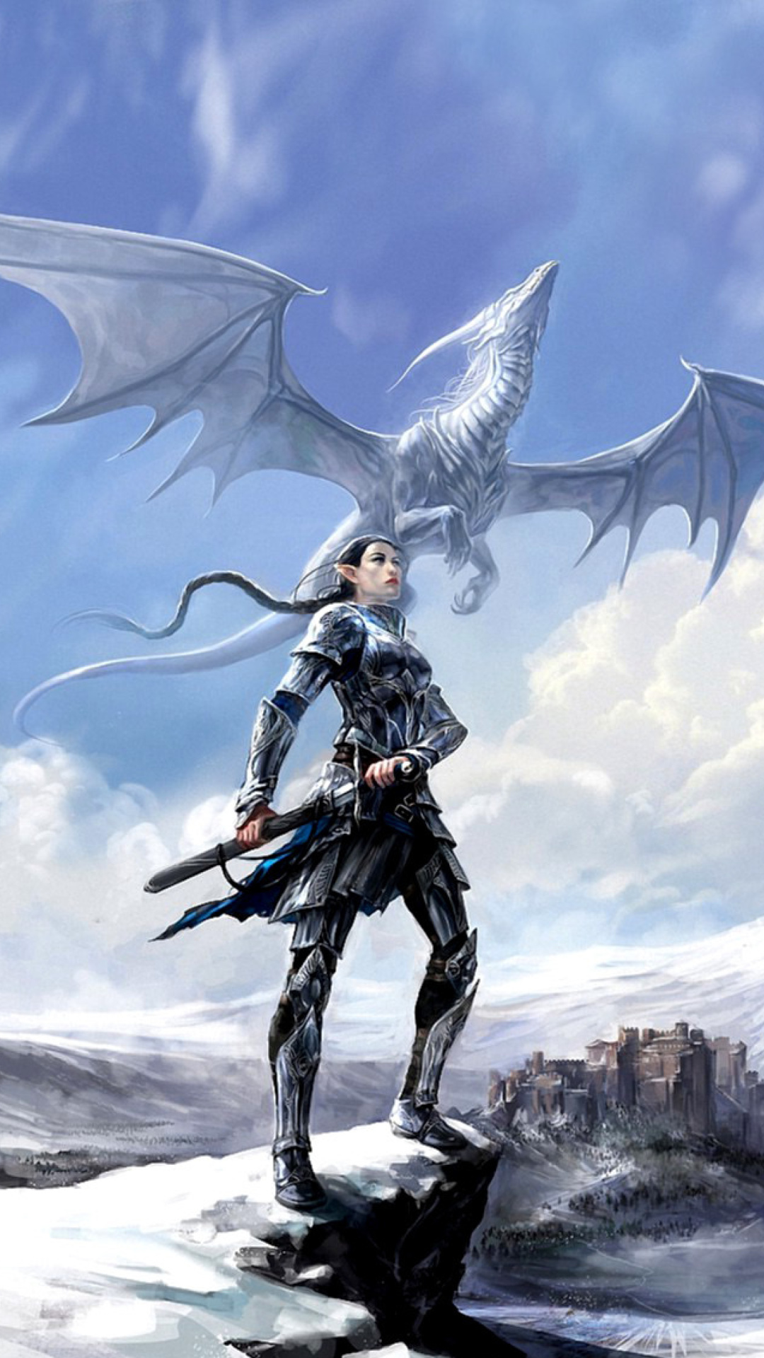 Das Arcane Elven Warrior in Armor Wallpaper 1080x1920