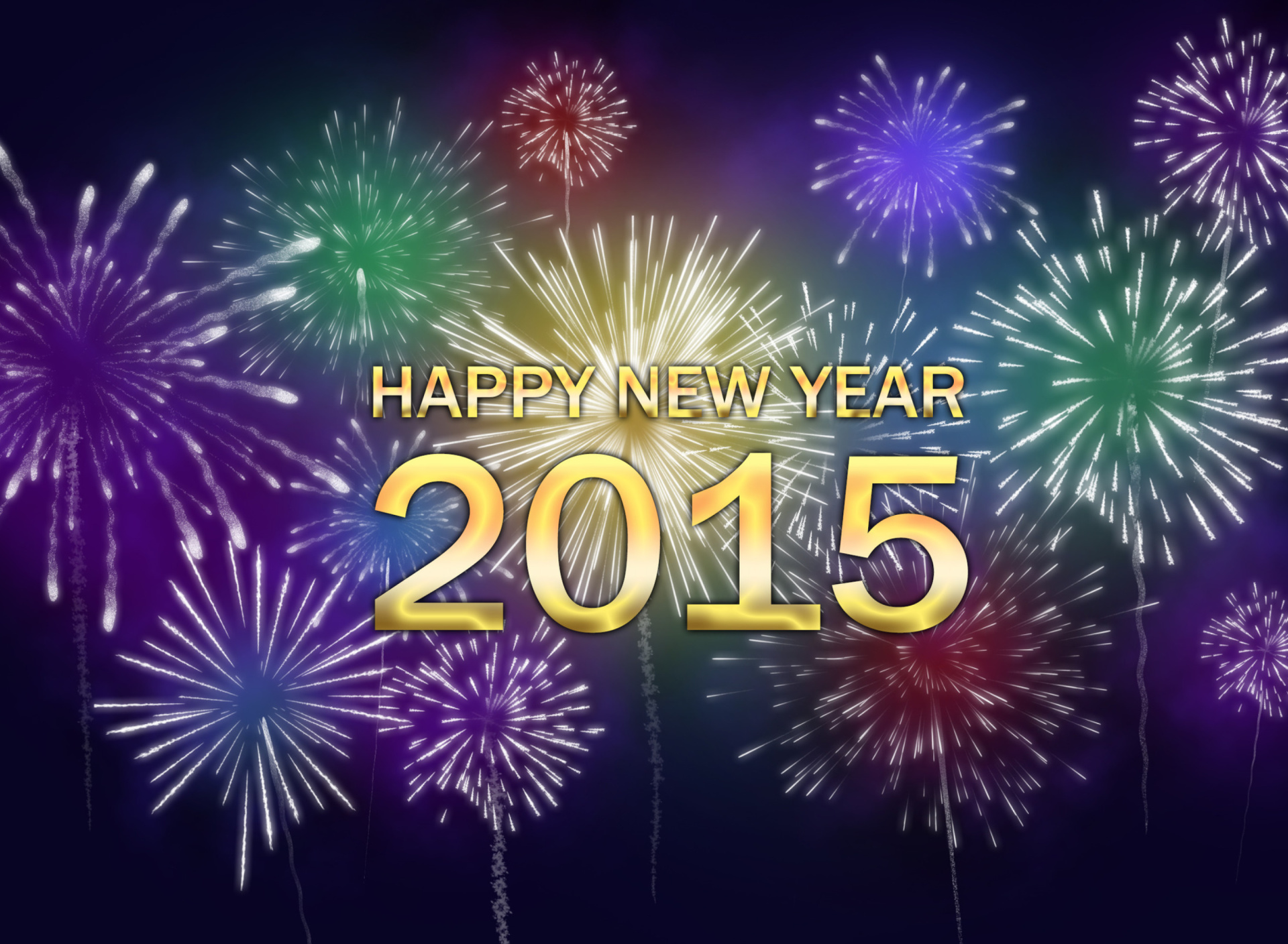 Fondo de pantalla New Year Fireworks 2015 1920x1408