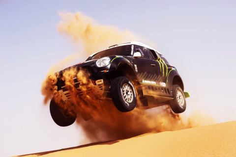 Fondo de pantalla Mini Cooper Countryman Dakar Rally 480x320