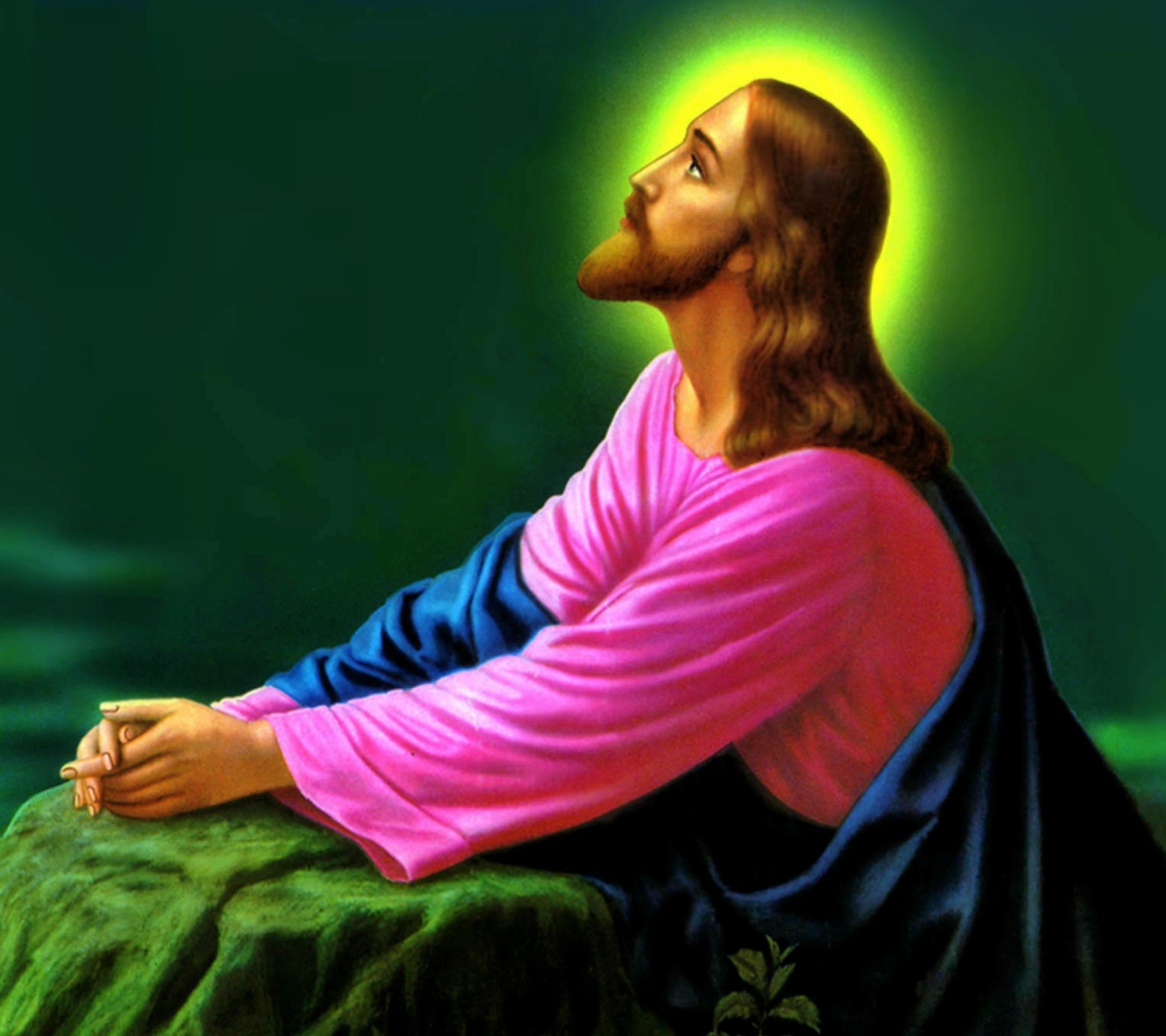 Fondo de pantalla Jesus Prayer 1440x1280