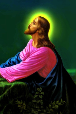 Fondo de pantalla Jesus Prayer 320x480