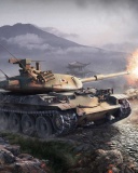 Fondo de pantalla World Of Tanks Battle 128x160