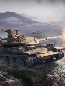 Fondo de pantalla World Of Tanks Battle 132x176