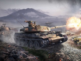 Fondo de pantalla World Of Tanks Battle 320x240