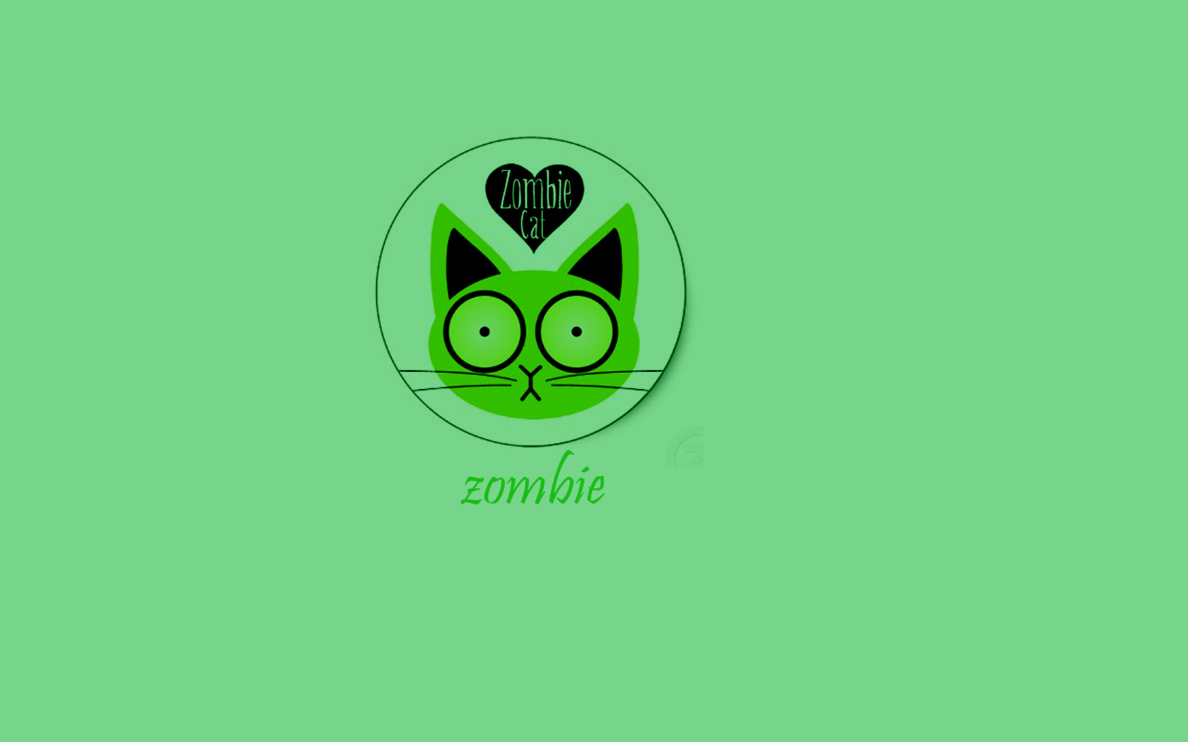 Screenshot №1 pro téma Zombie Cat 1680x1050