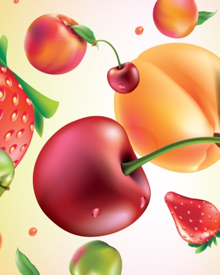 Drawn Fruit and Berries - Obrázkek zdarma pro 320x480